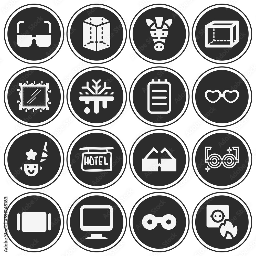 16 pack of cylindrical filled web icons set 16 pack of cylindrical filled web icons set