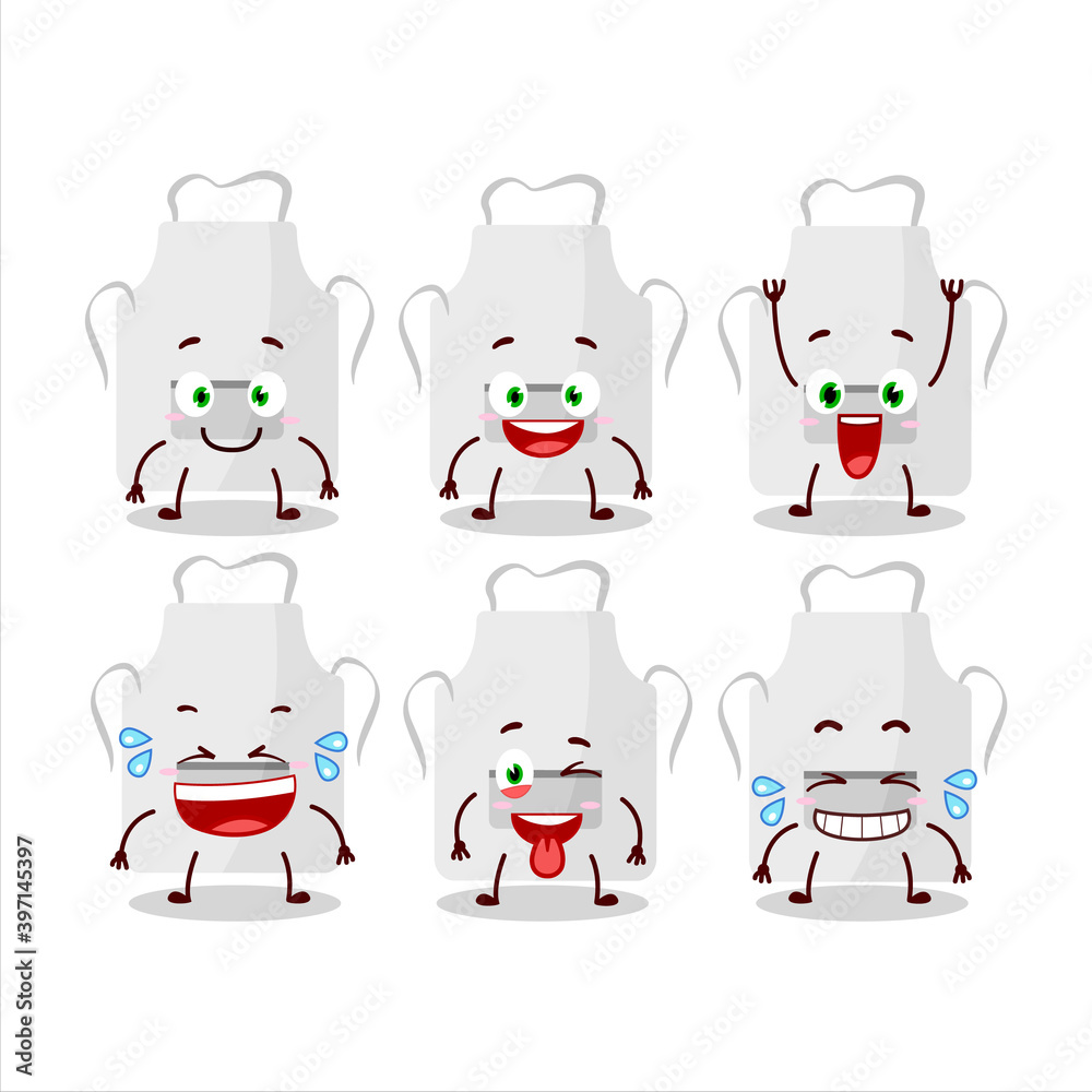 Cartoon character of white appron with smile expression