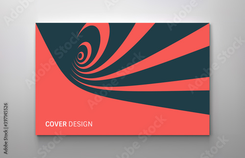 Abstract background made of distorted lines. Pattern with optical illusion. Psychedelic stripes. Vector illustration for brochure, flyer, card, banner or cover.