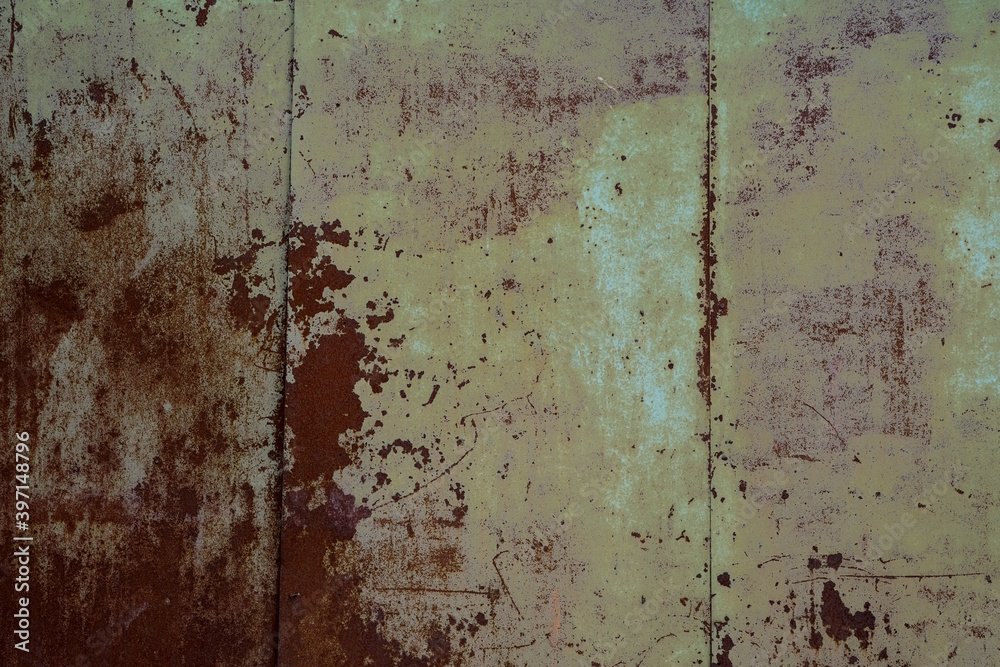 Old rusty painted iron Old rusty painted iron