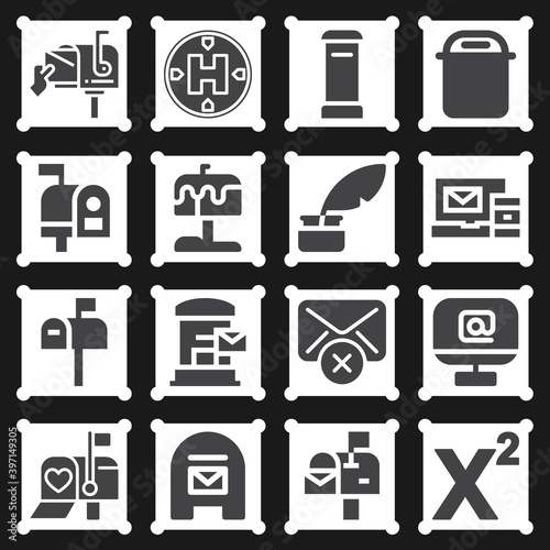16 pack of villagers  filled web icons set
