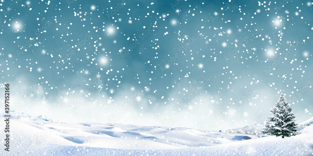 Abstract winter background with falling snowflakes.Christmas Background Abstract winter background with falling snowflakes.Christmas Background
