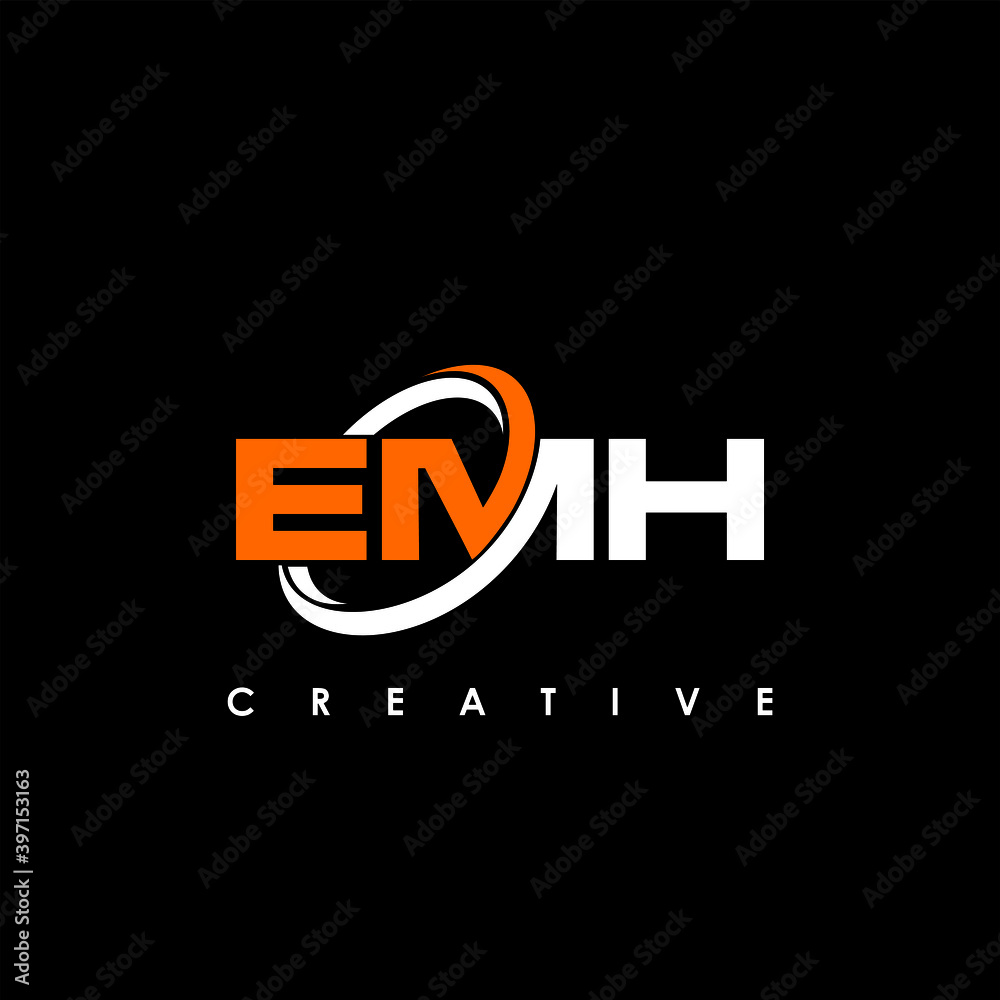 Obraz premium EMH Letter Initial Logo Design Template Vector Illustration 