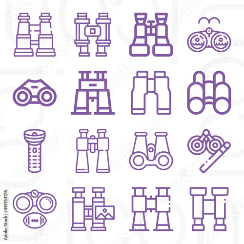 16 pack of sie  lineal web icons set