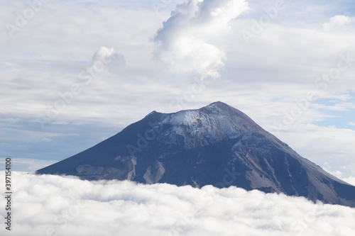 Volcano Popocatepetl erupt  trekking in Iztaccihuatl Popocatepetl National Park  Mexico