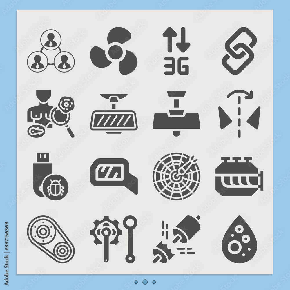 Simple set of neurons related filled icons. Simple set of neurons related filled icons.