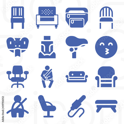 16 pack of ass  filled web icons set