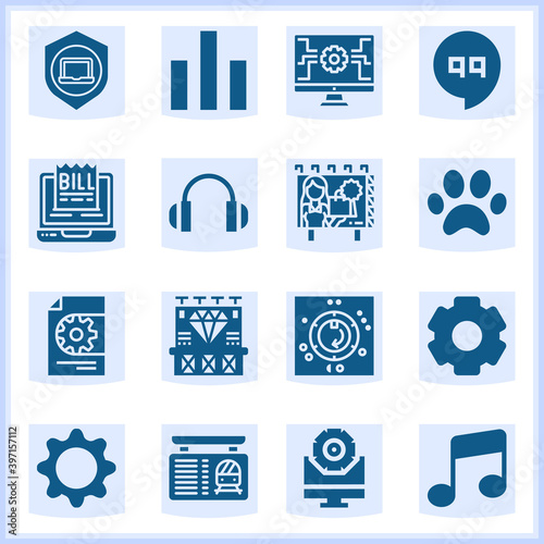 Settings  related simple set. 16  filled