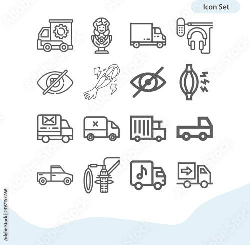 Simple set of naked related lineal icons.