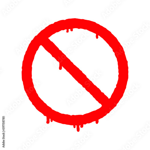 Prohibition logo symbol. STOP no entry road sign icon shape set. Vector illustration image. Isolated on white background. Not allowed direction sign. Do not enter. Grunge stamp