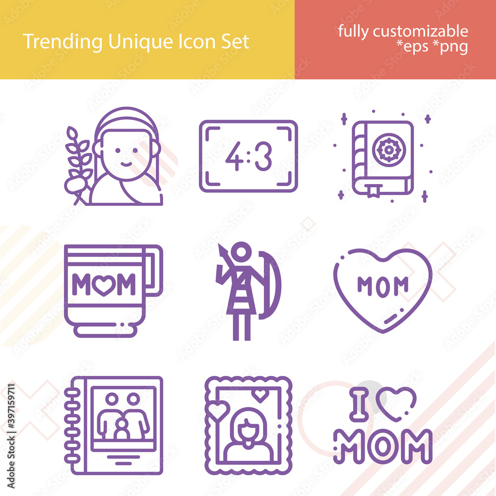 Simple set of goddess related lineal icons. Simple set of goddess related lineal icons.