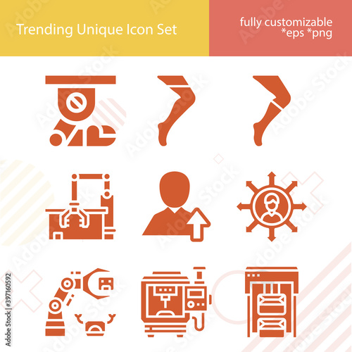 Simple set of limb related filled icons.