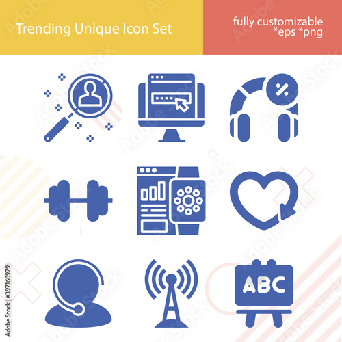 Simple set of algorithms related filled icons.