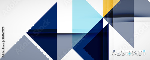 Set of vector triangle geometric backgrounds. Vector illustration for covers, banners, flyers and posters and other designs