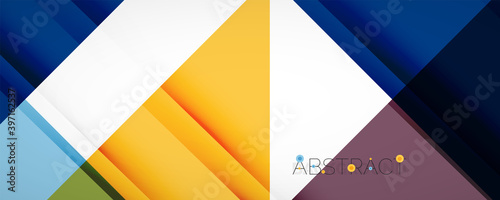 Geometric abstract background. Techno color triangle shapes. Vector illustration for covers  banners  flyers and posters and other designs