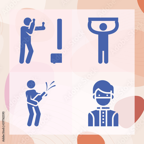 Simple set of latin related filled icons