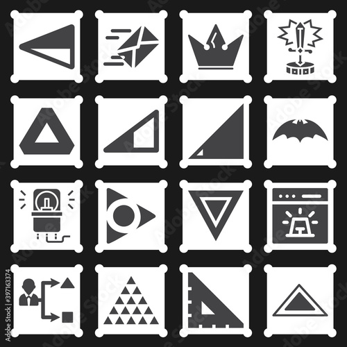 16 pack of acute  filled web icons set