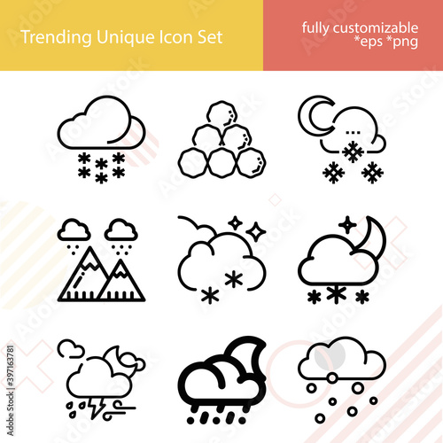 Simple set of play false related lineal icons.