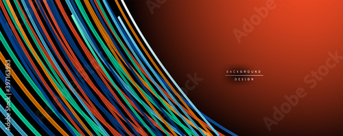 Abstract colorful lines vector background. Internet, big data and technology connections concept, abstract template