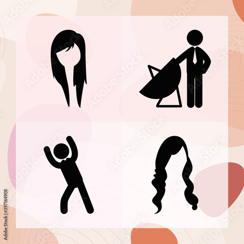 Simple set of lasting related filled icons