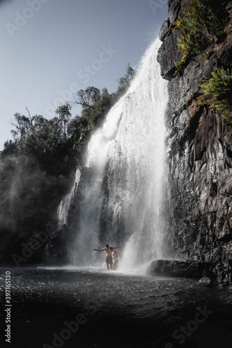 Waterfall and river