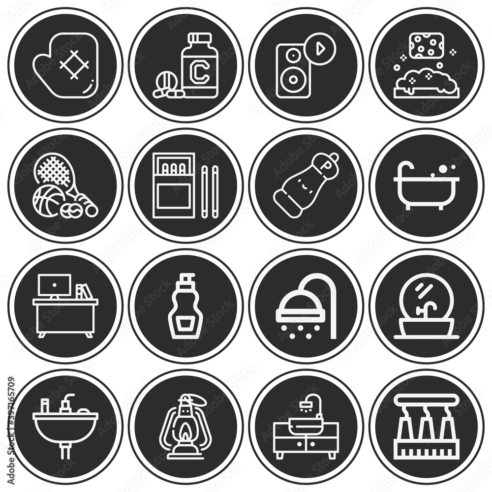 16 pack of textiles lineal web icons set 16 pack of textiles lineal web icons set
