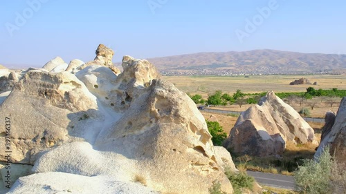 Fairy chimneys at Pasabag Valley area, Cappadocia, Turkey. Geological and historical place is very popular for tourist and tours company at Cappadocia, Turkey.