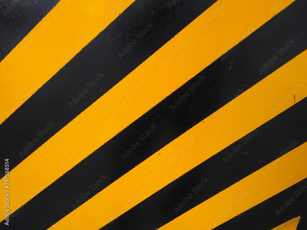 Fototapeta premium warning indicator background paint for stop accident. Construction progress sign.