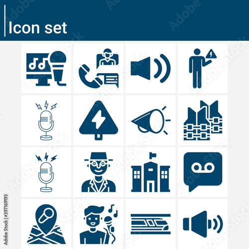 Simple set of tenor related filled icons.