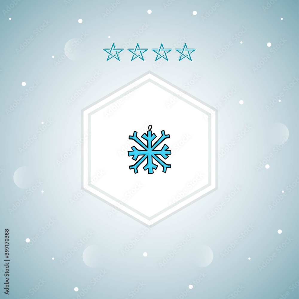 Fototapeta premium snowflake vector icon moderns
