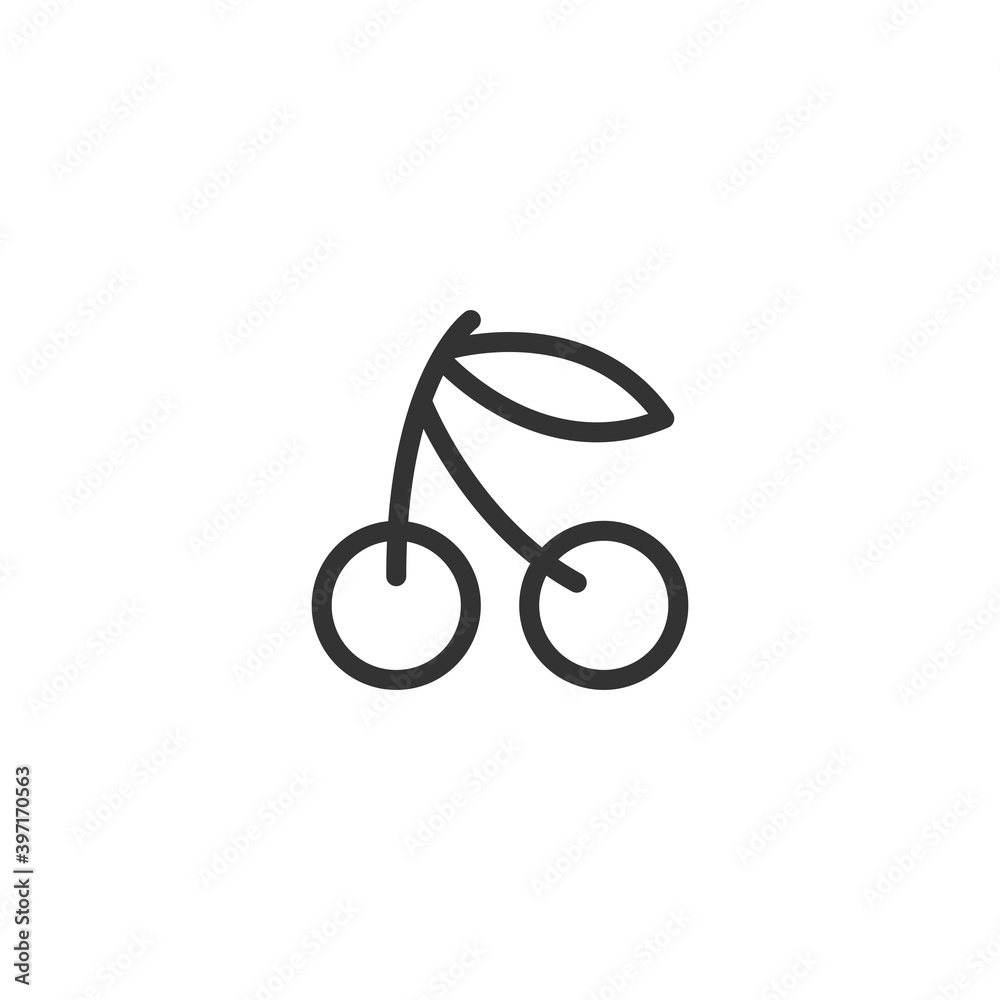 Cherry icon. Fruit symbol modern, simple, vector, icon for website design, mobile app, ui. Vector Illustration Cherry icon. Fruit symbol modern, simple, vector, icon for website design, mobile app, ui. Vector Illustration