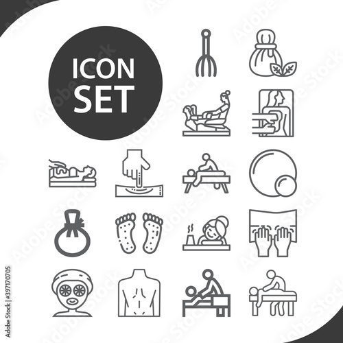 Simple set of rub down related lineal icons.