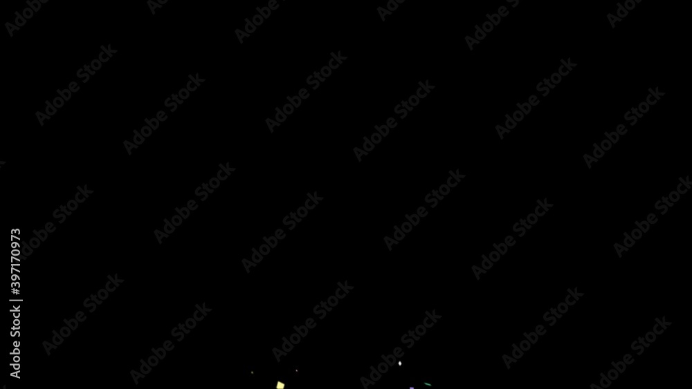 Confetti Party Popper Explosion Animation with 4K Alpha Matte Channel Confetti Party Popper Explosion Animation with 4K Alpha Matte Channel