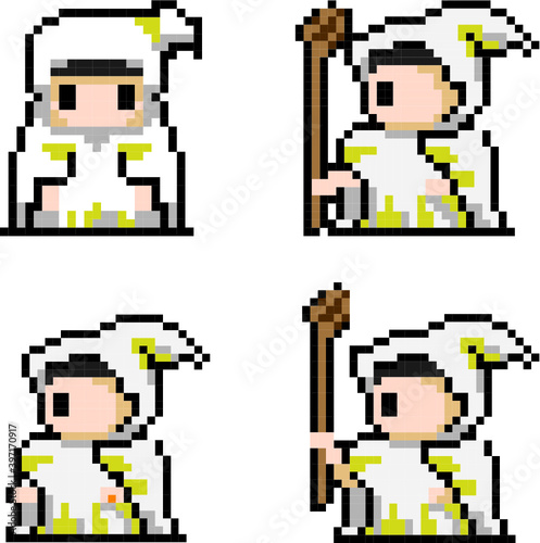 ドット絵・魔法使い Pixel Art / Wizard