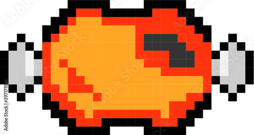 ドット絵・骨付き肉Pixel Art / Meat with bone