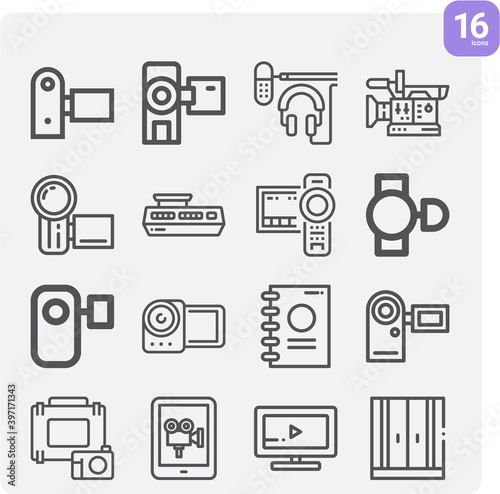 Simple set of logs related lineal icons.