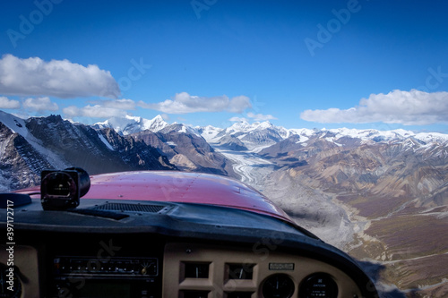 Sightseeing flights over the Wrangell-St. Ellias, Alaska, USA. photo