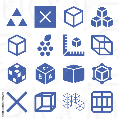 16 pack of multiply  filled web icons set photo