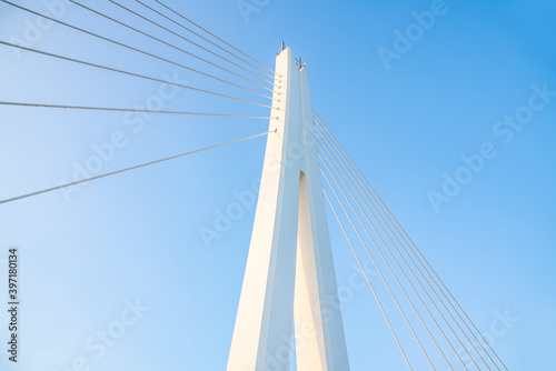 Fototapeta Naklejka Na Ścianę i Meble -  Modern bridge construction bridge structure design