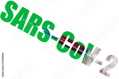 Cutted word over medicine theme picture