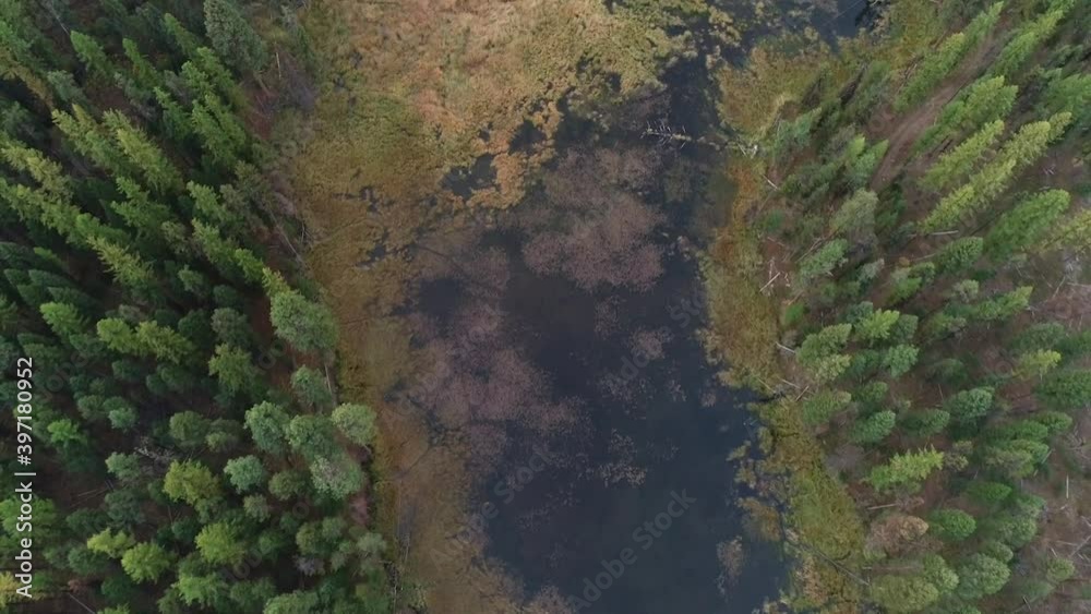 Aerial of Cloud Reflections in Beautiful Lake Aerial of Cloud Reflections in Beautiful Lake