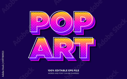 Pop Art text style effect