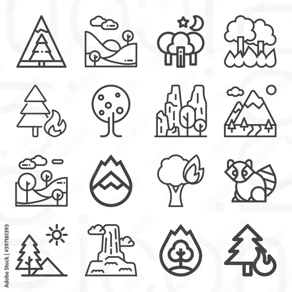 16 pack of af lineal web icons set 16 pack of af lineal web icons set