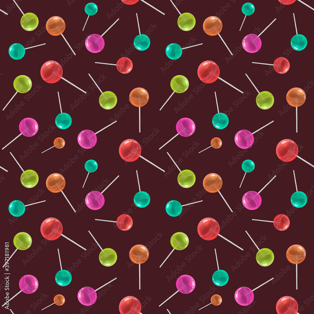 Seamless pattern with multy colored lollipops Seamless pattern with multy colored lollipops