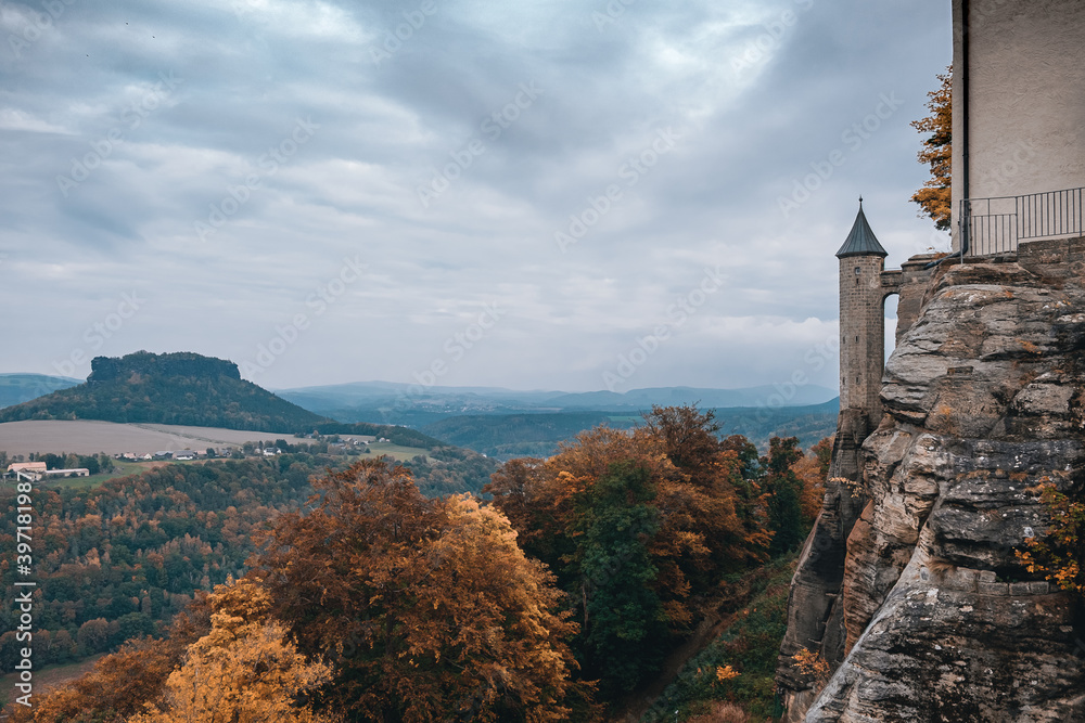 castle in the mountains, Saxon Switzerland
