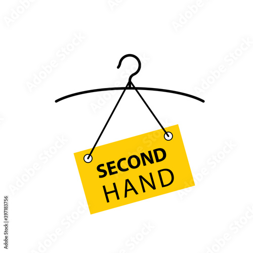 Second hand shop. Template for logo