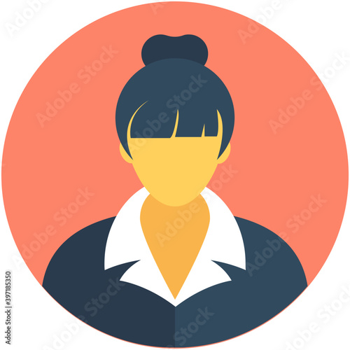  Lady Servant Vector Icon 