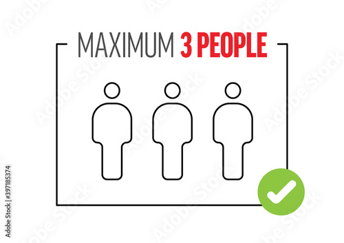 Shop entrance prevention maximum capacity instruction poster template