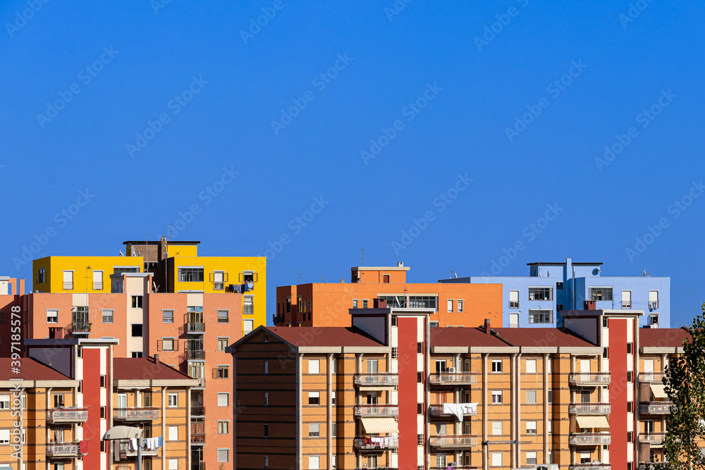 Coloured buildings