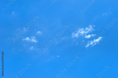 Cirrus clouds or Thin Cloud on blue sky background